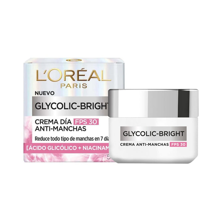 Crema Día Antimanchas Fps30 L'Oreal Glycolic-Bright X 50Ml