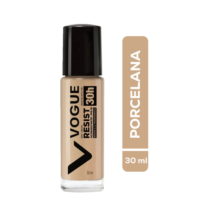 Base Liquida Vogue Resist Fps15 24Hr Porcelana X 30Ml