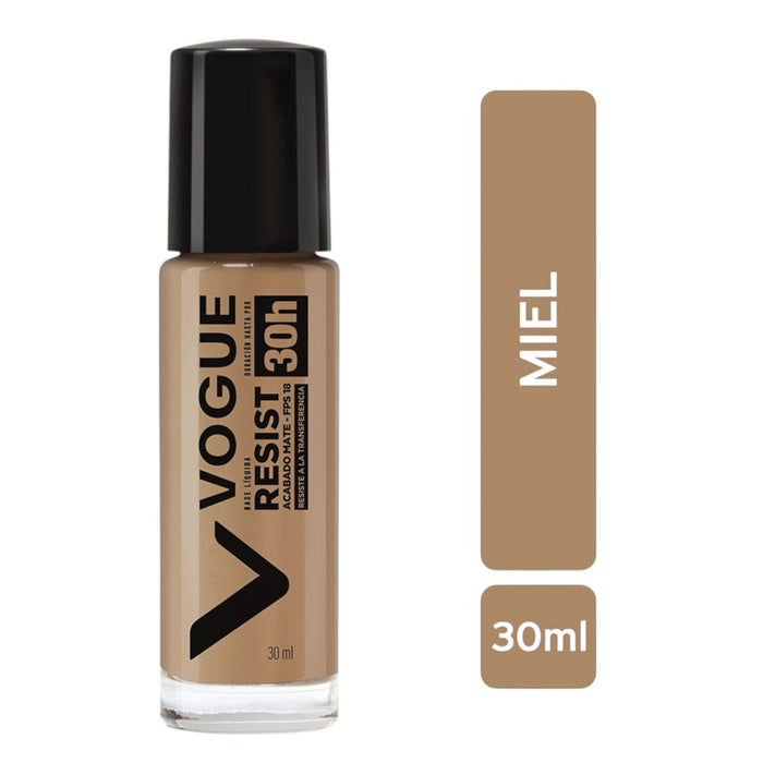 Base Liquida Vogue Resist Fps15 24Hr Miel X 30Ml