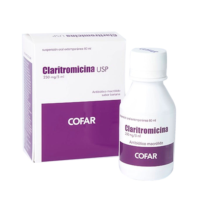 Claritromicina 250Mg 5ml Susp X 80ml Generico Li