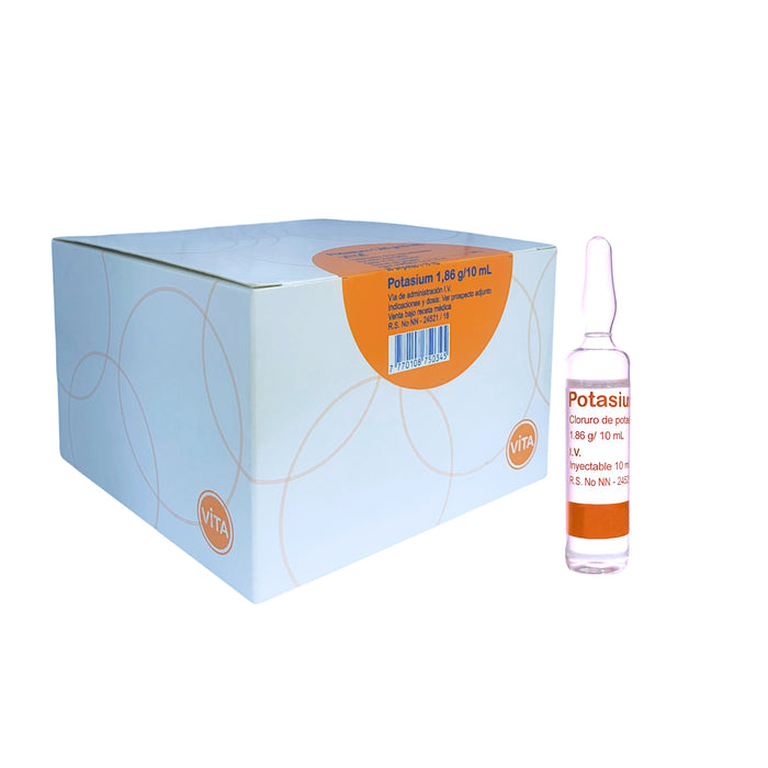 Potasio Cloruro 1.86 G IV Genérico X Ampolla / 10 Ml