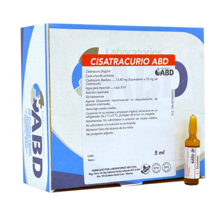 Cisatracurio 10Mg Iv X Ampolla 5Ml