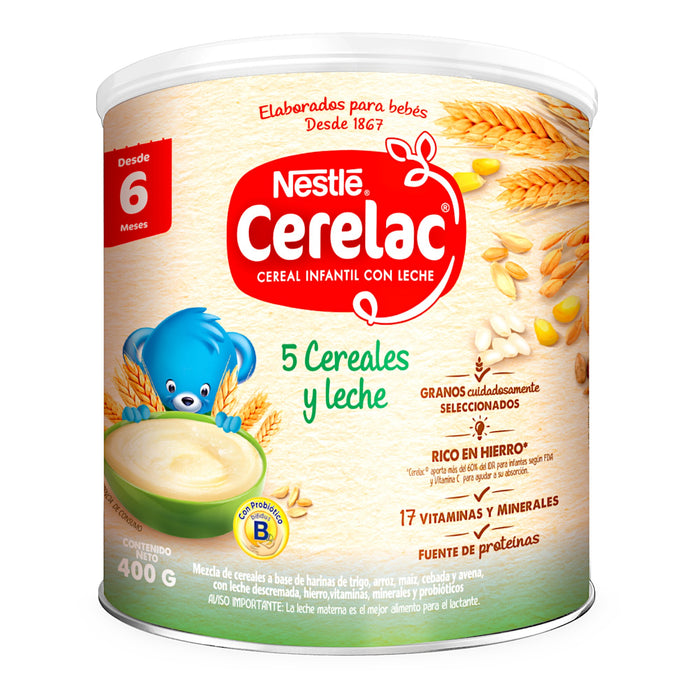 Cereal 5 Cereales Y Leche Cerelac Nuevo X 400g