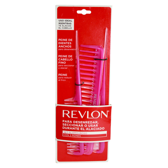 Set De 3 Peines Revlon Glamouroso