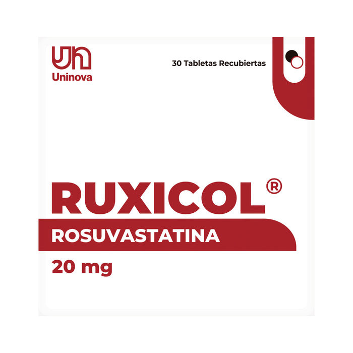 Ruxicol Rosuvastatina 20 Mg X Tableta