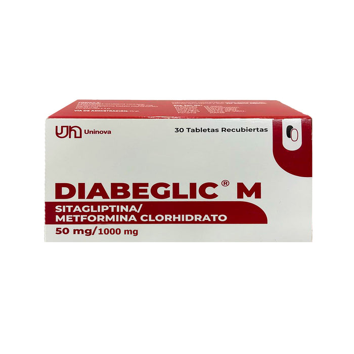 Diabeglic M Sitagliptina/Metformina Clorhidrato 50/1000mg X Tableta