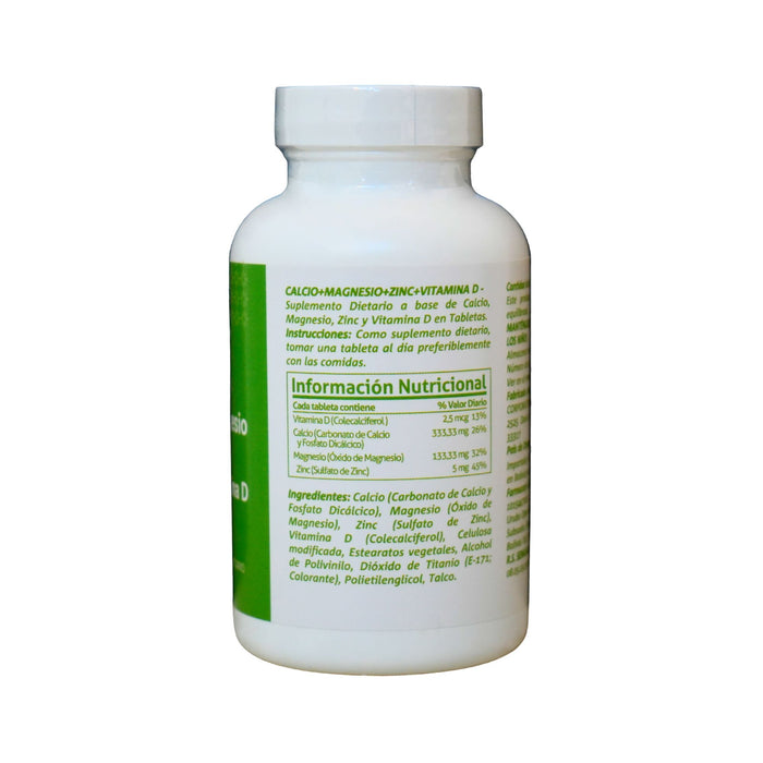 Calcio+Magnesio+Zinc+Vitamina D Farmacorp X 100 Tabletas