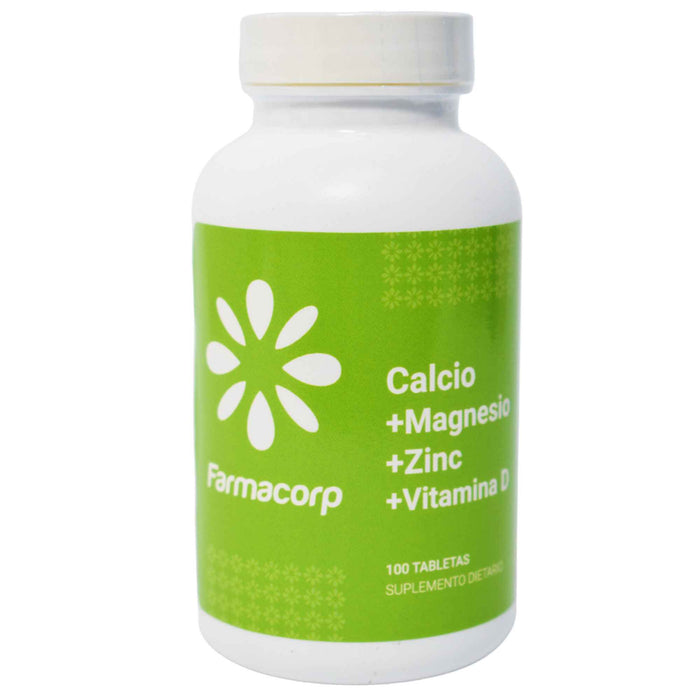 Calcio+Magnesio+Zinc+Vit D Farmacorp X 100 Tab
