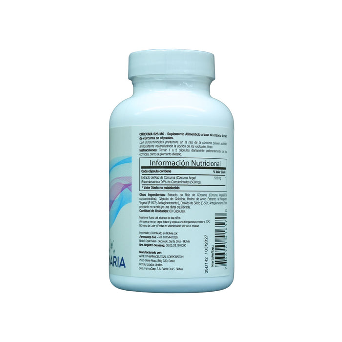 Cúrcuma 526Mg Amaria X 60 Cápsulas