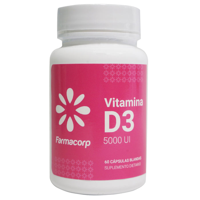 Vitamina D3 Farmacorp 5000Ui X 60 Cápsulas Blandas