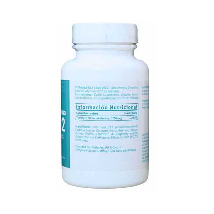 Vitamina B12 Farmacorp 1000Mcg X 90 Tabletas