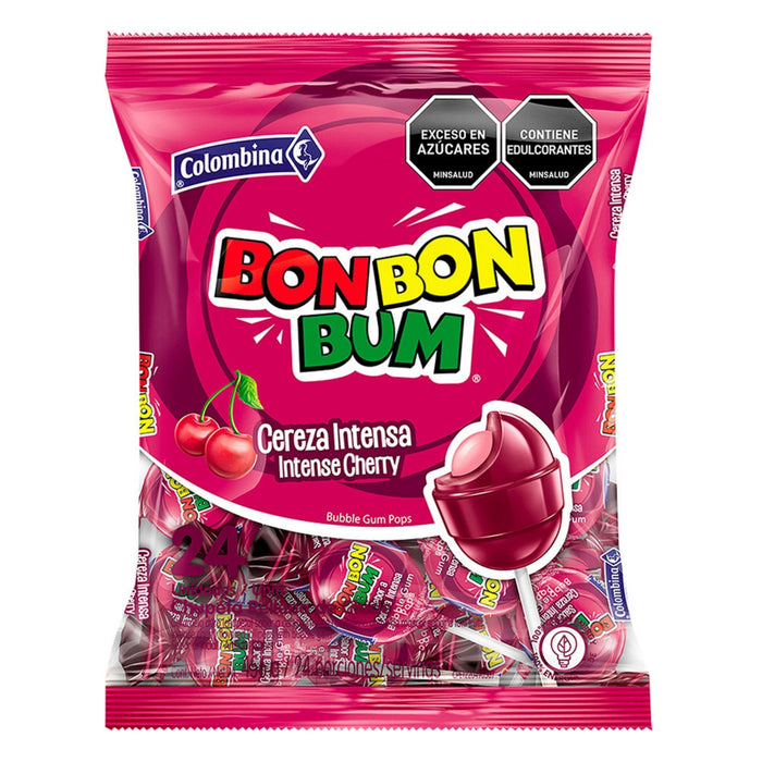 Chupete Bon Bon Bum Cereza Intensa X 336g