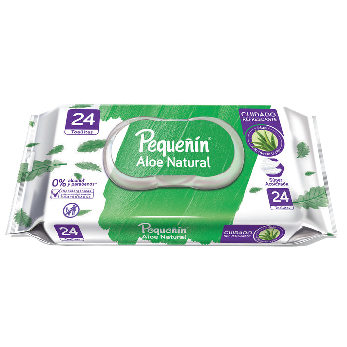 Toallitas Húmedas Pequeñin Aloe Vera X 24 Unidades
