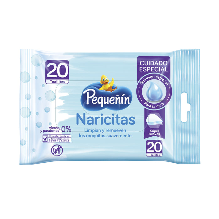 Toallitas Húmedas Pequeñín Naricitas X 20 Unidades