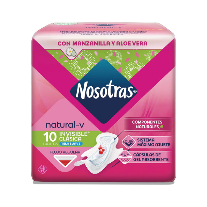 Toallitas Femeninas Nosotras Clásica Invisible X 10 Unidades