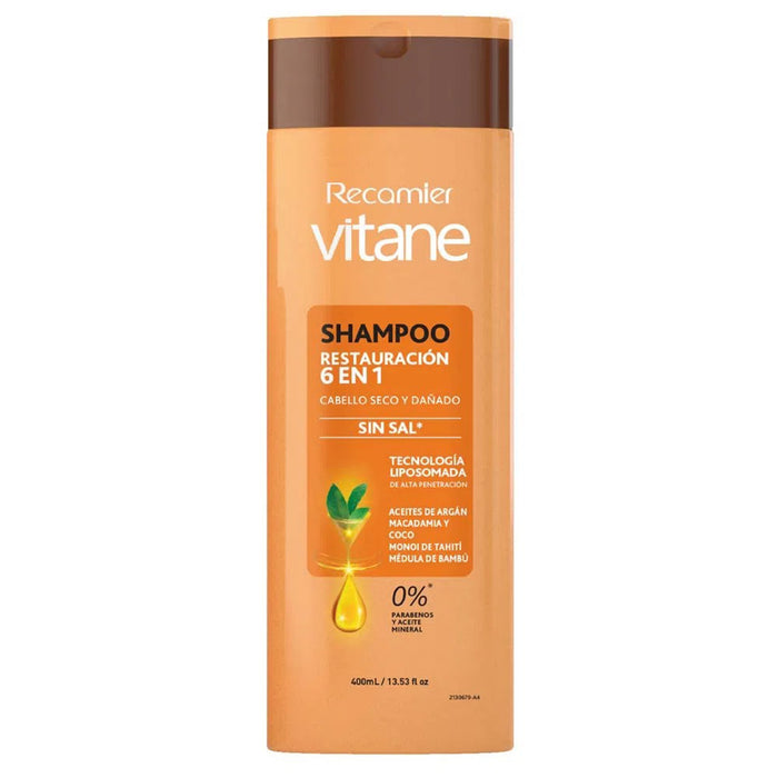 Shampoo Recamier Vitane Restauración 6 En 1 X 400Ml