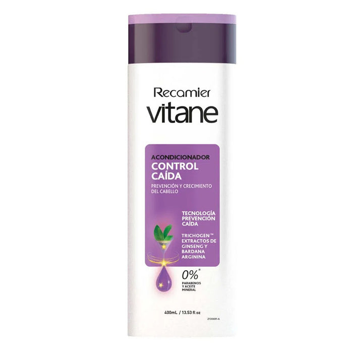 Acondicionador Recamier Vitane Acción Anticaída X 400ml