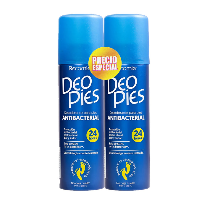 Pack Desodorante de Pies Recamier Antibacterial 2 X 260ml