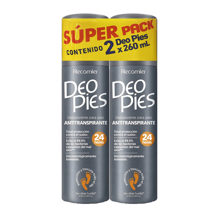 Pack Desodorante de Pies Recamier Antitranspirante 2 X 260ml