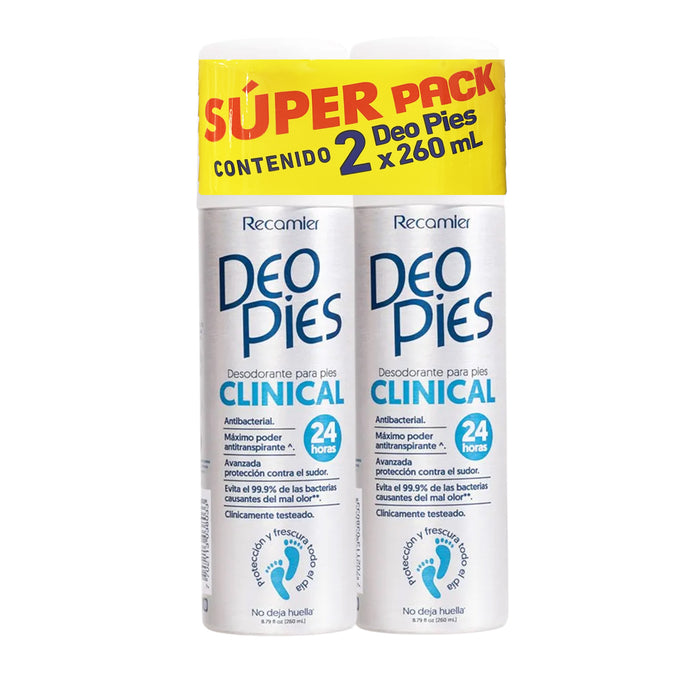 Pack Desodorante de Pies Recamier Clinical 2 X 260ml
