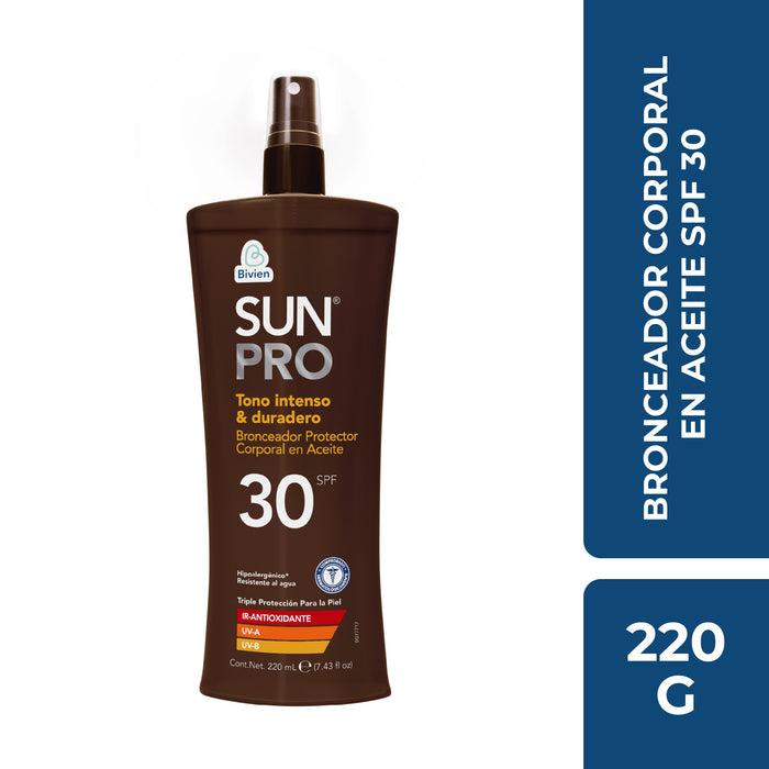 Bronceador Protector Sunpro Aceite Spf 30 X 220ml