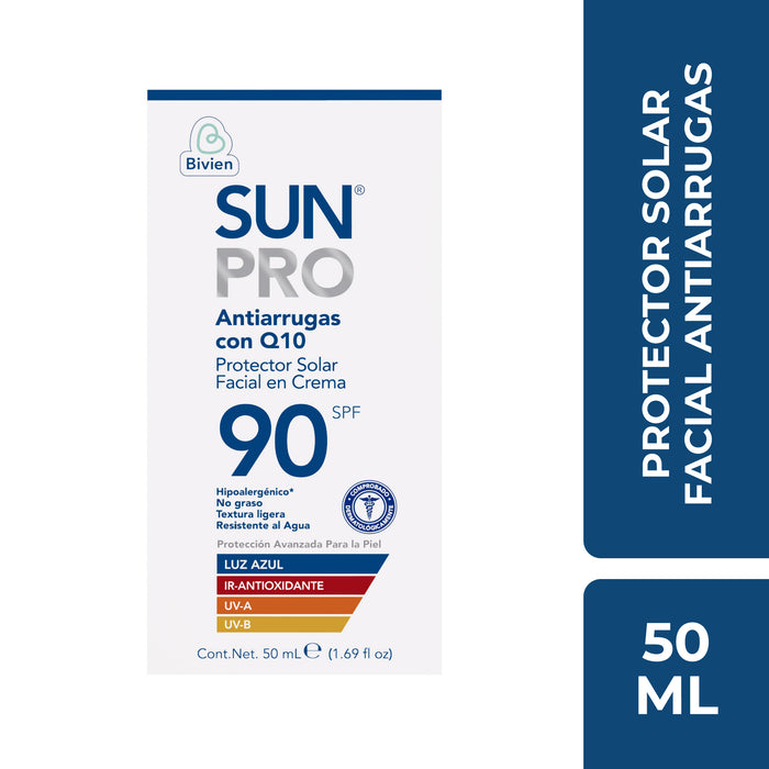 Protector Solar Facial Sunpro Crema Con Q10 Spf 90 X 50ml