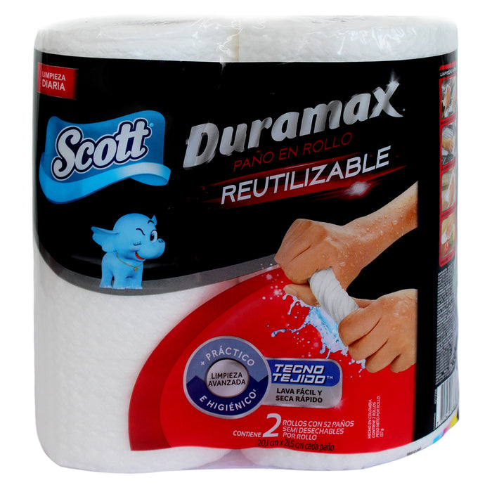 Paño Reutilizable Scott Duramax 52 Hojas X 2 Unidades