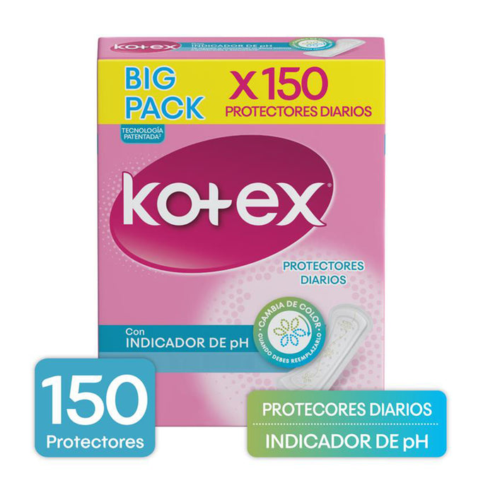 Kotex Protect Diarios Con Indicador De Ph X 150 Unidades