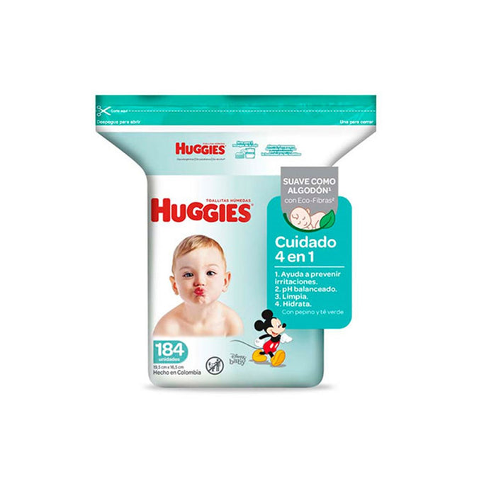 Toallitas Húmedas Cuidado 4En1 Huggies X 184 Unidades
