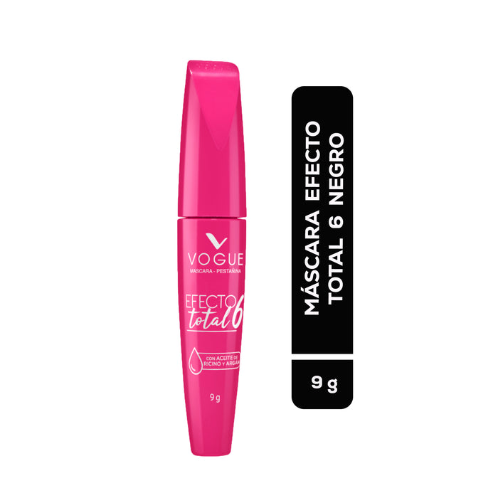 Mascara De Pestaña Vogue Efecto Total 6 Negro X 9g