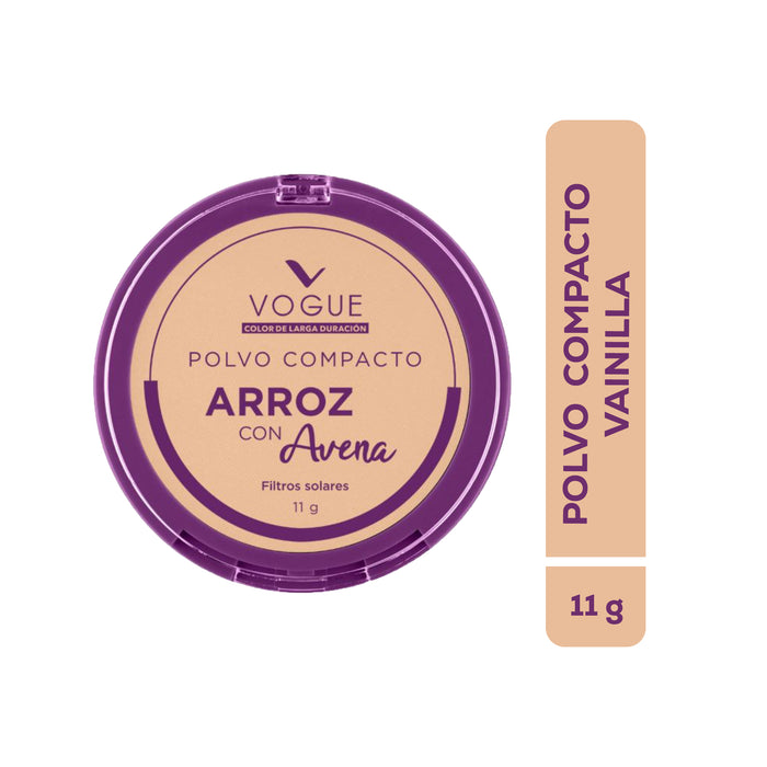 Polvo Vogue Compacto De Arroz Vainilla X 11g