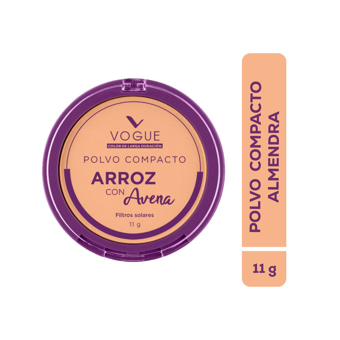 Polvo Vogue Compacto De Arroz Almendra X 11g