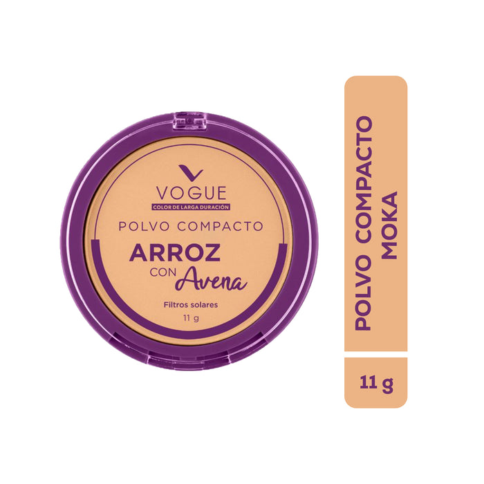 Polvo Vogue Compacto De Arroz Moka X 11g