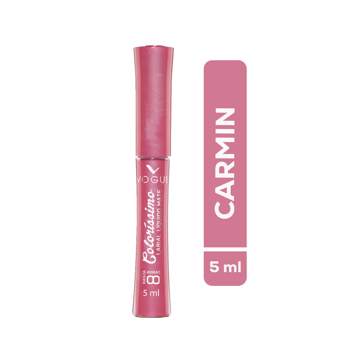 Labial Vogue Liquido Mate Colorissimo Carmin X 5ml