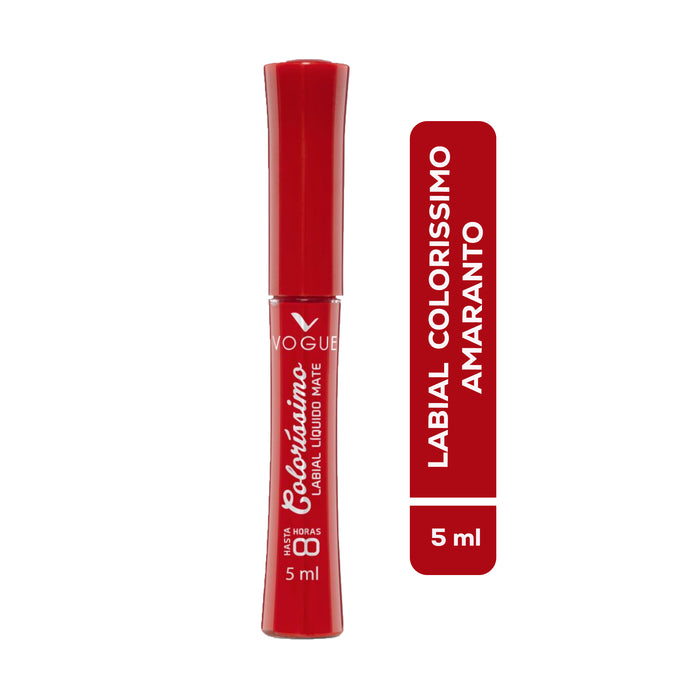 Labial Vogue Liquido Colorissimo Amaranto X 5ml