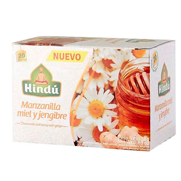 Té Hindú Manzanilla y Jengibre Sabor Miel X 20 Unidades