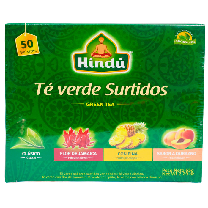 Té Verde Sabores Surtidos Hindú X 50 Unidades