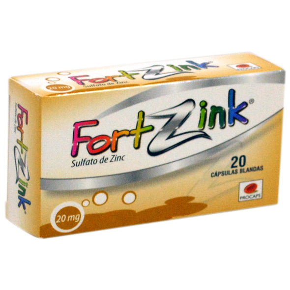 Fortzink 20Mg Zinc X Capsula Blanda