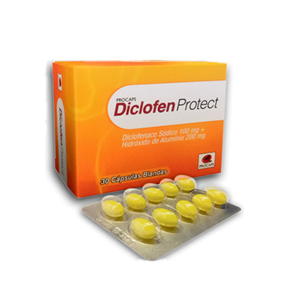 Diclofen Protect Diclofenaco Sodico 100Mg Y Hidroxido De Aluminio 200Mg X Capsula