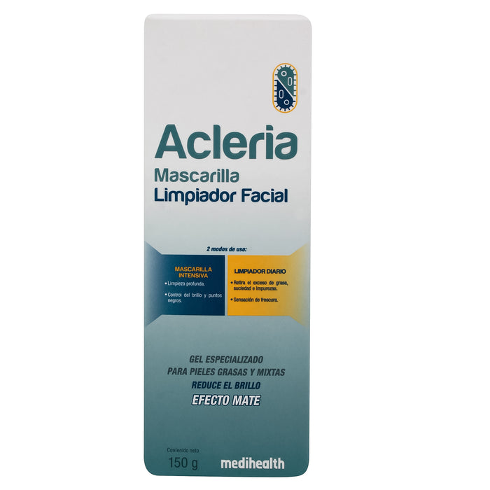 Acleria Mascarilla Limpieza Facial Gel Efecto Mate X 150g