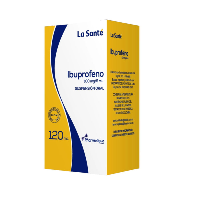Ibuprofeno 100Mg/5Ml Suspensión X 120Ml