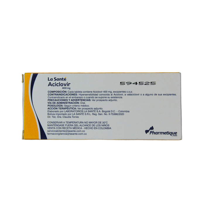Aciclovir 400Mg X Tableta