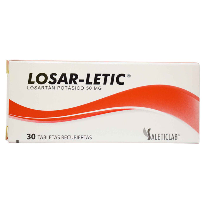 Losar-Letic Losartán Potásico 50mg Saleticlab X Tableta