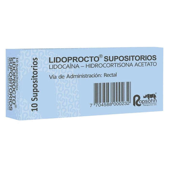 Lidoprocto Supositorio Lidocaína 60mg / Hidrocortisona Acetato 5mg X Unidad
