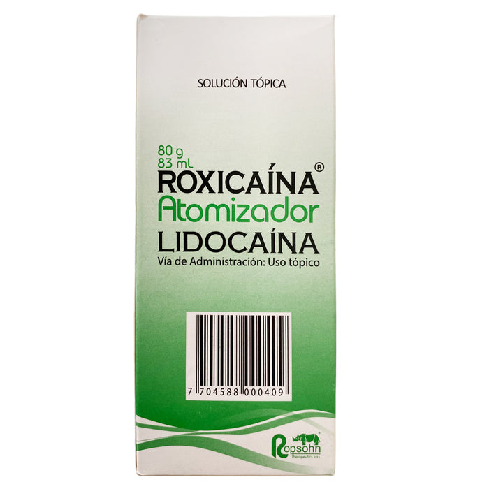 Anestésico Roxicaina 10% / Lidocaína 80g Atomizador X 83ml