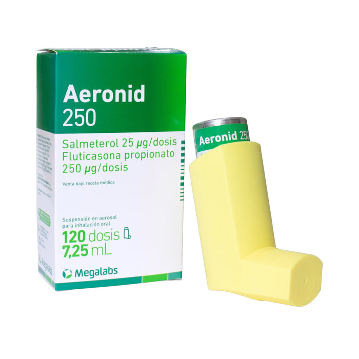 Aeronid 250 mcg/25mcg/ 1 Dosis Aerosol Inhalación Bucal X 120 Dosis