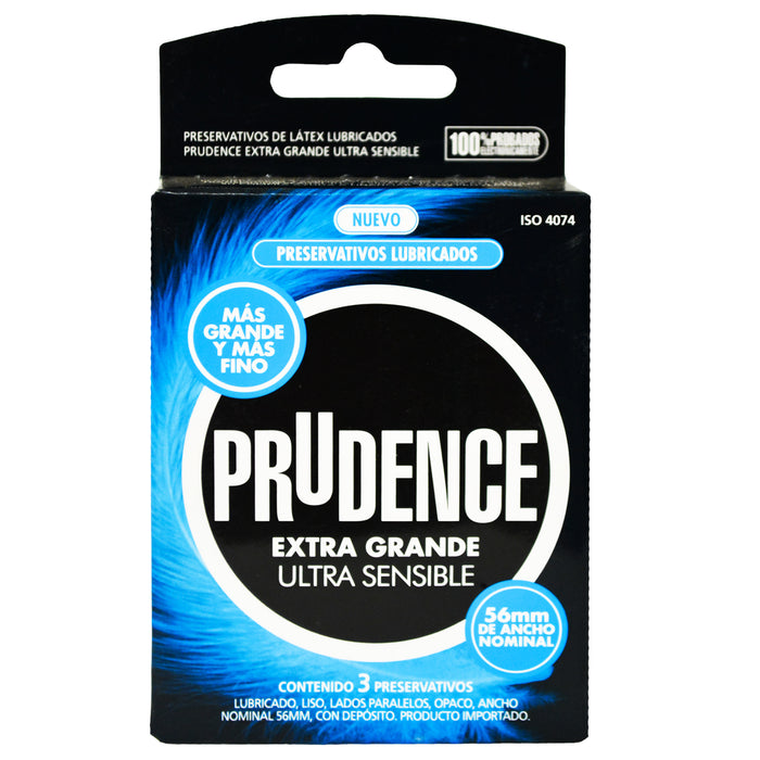 Preservativos Prudence Extra Grande X 3 Unidades