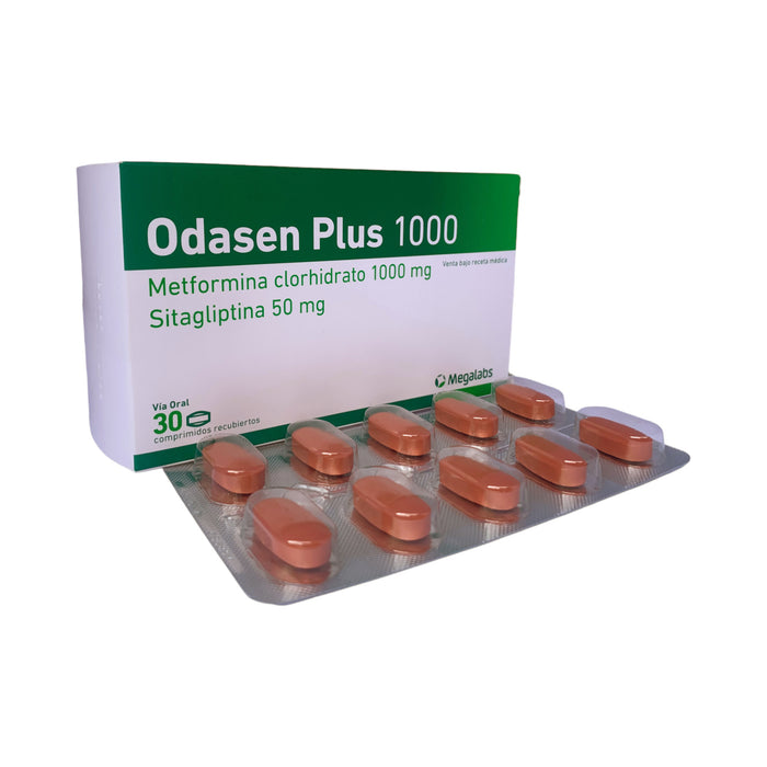 Odasen Plus Metformina / Sitagliptina 1000 Mg X Comprimido