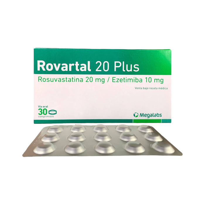 Rovartal Plus Rosuvastatina / Ezetimibe 20 / 10 Mg X Comprimido