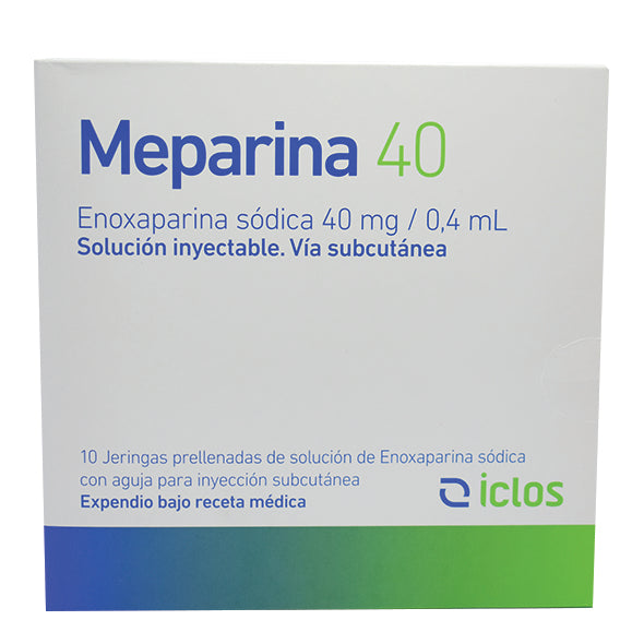 Meparina 40Mg Enoxaparina Sodica Jeringa Prellenada De 0.4ml X Unidad